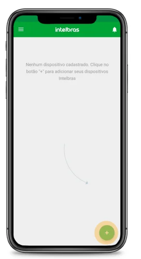 Tela inicial do iSIC Lite com botão de adicionar dispositivo