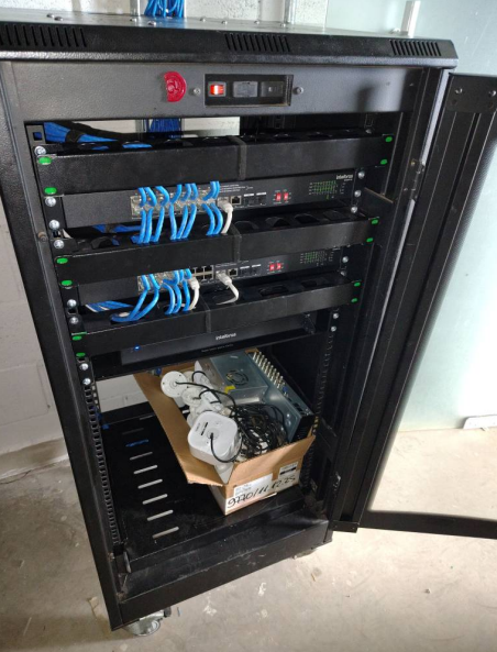 Rack CFTV instalado