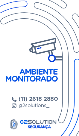 Adesivo de sinalização de área monitorada por câmeras